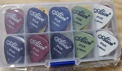 Approx 40 Guitar Picks Various Sizes And Colors Plastic Brand New Box • $9