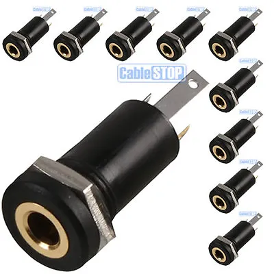 10 X 3.5mm Mini Stereo Jack Chassis Panel Mount Headphone Input Socket Connector • £12.95