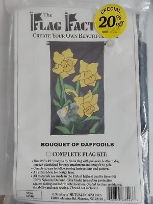 THE FLAG FACTORY  Daffodils  Style #6354 Bag Opened 28 X 49 • $9