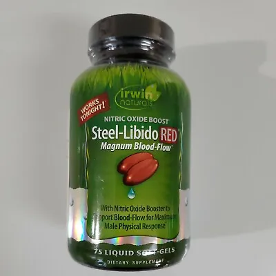 Irwin Naturals Steel Libido Red Supplement Softgels 75 Count Exp 2024+ • $21.99