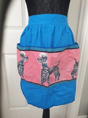 £8 • Buy Vintage 50s 1950s 1960s 60s Poodle Housewife Half Apron Pinny