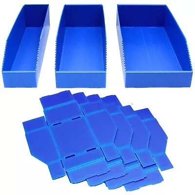 Quality Correx Type Fluted Plastic Parts Storage Bins Boxes Tubs - Size Choice • £14.26