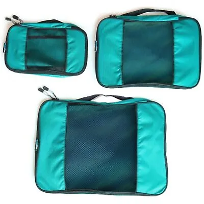 TravelWise Packing Cubes - 3 Piece Set (Teal) • $12.90