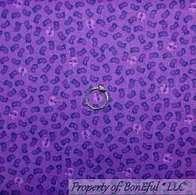 BonEful Fabric FQ Cotton Quilt Purple Calico Mardi Gras New Orleans US Face Mask • $7.18