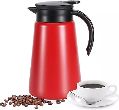 Olerd 1L Insulated Coffee Pot Thermal Coffee Jug Stainless Steel Tea Pot Doub • £12.99