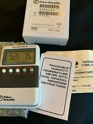 Fisher Scientific Traceable Humidity/temperature Meter Dual Min Max Memory • $44