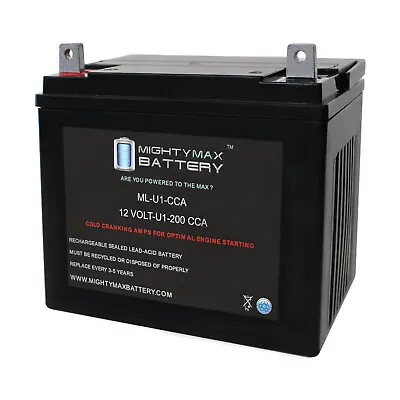 $64.99 • Buy Mighty Max ML-U1 12V 200CCA Battery For Lesco Viper 0Turn Ride Lawn Mower