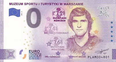 £5.20 • Buy 0 Euro Note POLIA - MUZEUM SPORTU #02 ZYGMUNT ANCZOK Football World Cup, PLAM-2021-2