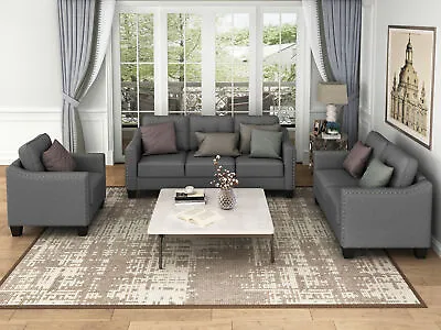 3-Piece Living Room Set Sofa Loveseat And Armchair Modern Sectional Sofa Set • $1176.07
