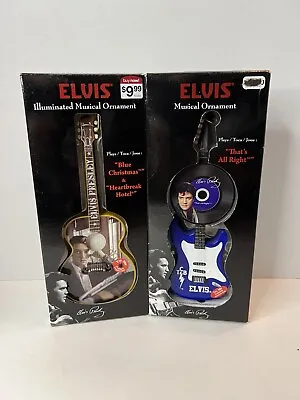 2 Elvis Presley Guitar Musical Ornaments Thats All Right / Blue Christmas • $30