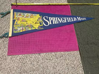 RARE VTG Springfield Massachusetts MA Pennant HOLYOKE Tanglewood MOHAWK TRAIL • $45.69