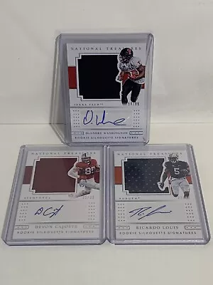 LOT (3) 2016 Panini National Treasures Collegiate RPA’s /99 Rookie Patch Auto RC • $15