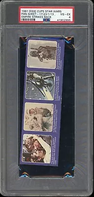 1981 Dixie Cups Star Wars Empire Strikes Back 17/23/1/13 PSA 4 • $40