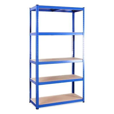 G-Rack Shelving 5 Tier Blue Metal Garage    Racking Storage 180 X 90 X 45 • £151.99