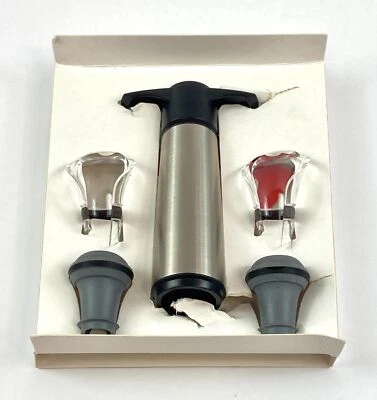 $28.51 • Buy Vacu Vin Wine Sarver And 2 Server Crystal Set