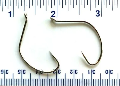 1000 GT 2X Nickel Wide Gap Hollow Point Kahle Fish Hooks Size 1 - Kahle Hooks • $43.99