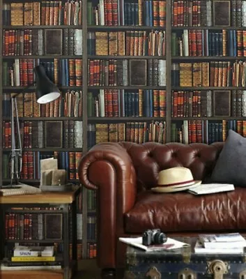£9.99 • Buy Rasch Library Books Shelves Classic Realistic Effect Bookshelf Wallpaper 934809