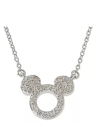 Original Disney Mickey Minnie Mouse  Sterling Silver Rhinestones Necklace  • $39.99