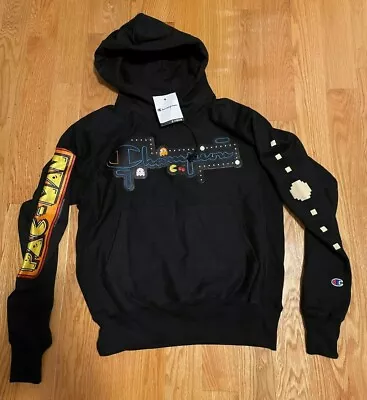 New Champion X Pac-man Hoodies Reverse Weave Fleece Pullover Men Size Small • $79.99