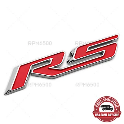 For Chevy RS Rear Trunk Lid Nameplate Logo Fender Marker 3D Emblem Badge Red • $16.99