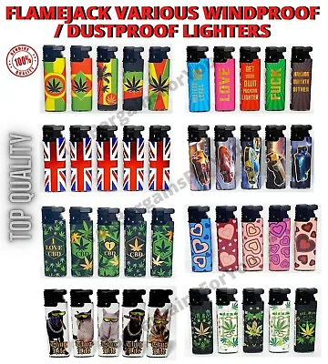 £6.95 • Buy FLAMEJACK Lighters Full Set Jet Windproof Dustproof Electronic Gas Refillable UK