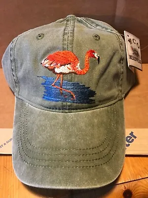 $17.49 • Buy NEW Eco Cap Dad Hat Flamingo Bird Embroidered Wildlife Green Nature