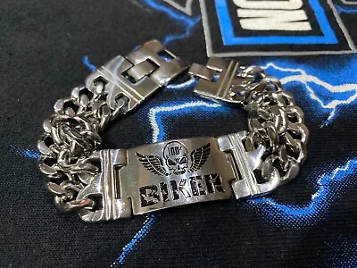 Bracelet Biker / Harley Davidson Men Motorcycle Rare Stainless 316L Genuine • $27