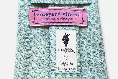 Vineyard Vines Men's Tie Green/whale Print Width: 3.75  Length: 58  • $21.98