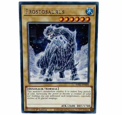 YUGIOH Frostosaurus WISU-EN008 Rare Card 1st Edition NM-MINT • £0.99