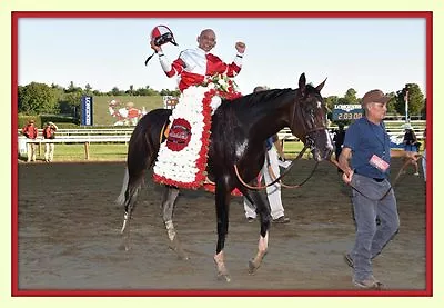 Songbird Wins Alabama Stakes Mike Smith Celebrates 11x14 Matd 8x12 Photo Print  • $39