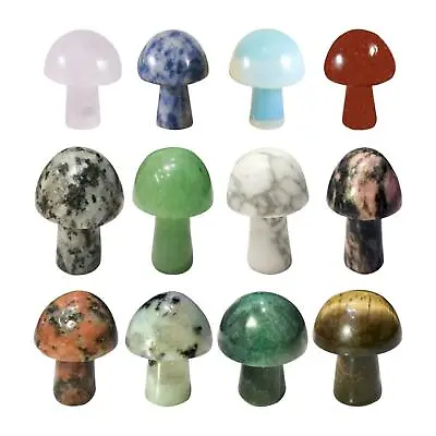 Mushroom Decor 12 PCS Mini Crystal Mushroom Set Sculpture Decorative Gems • $12.94