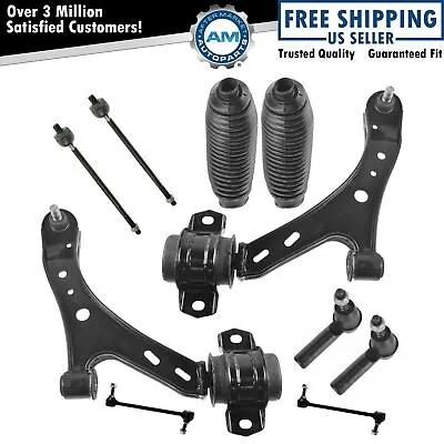 Front Lower Control Arms Ball Joints Sway Links Rack Boots Tie Rods Kit For Ford • $195.32