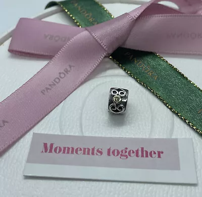 $45 • Buy PANDORA Silver & 14ct Gold Double Heart Clip Charm Green Peridot 790382PE