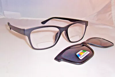 Bifocal Reading Glass  W/tinted Magnetic Clip On Choose Color & Power • $15.94