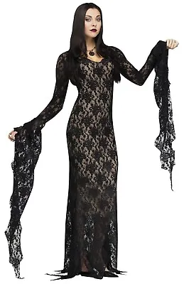 Fun World Addams Family Morticia Addams Darkness Womens Haloween Costume 124044 • $59.99