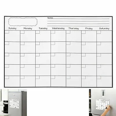 £6.79 • Buy Fridge Magnet Calendar Dry Erase Whiteboard Weekly Monthly Planner To Do List UK