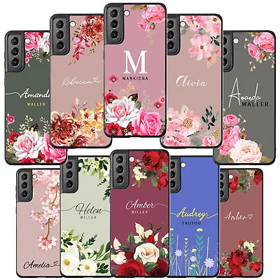 Flower Silicone Personalised Phone Case Cover For Samsung Galaxy S23 S22 S21 S24 • £5.11