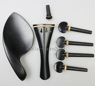 Ebony Set Viola Parts Accessories KitsViola Peg Tailpiece Chin Rest End Pin • $12.21