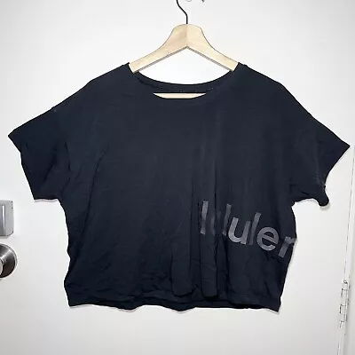 $35 • Buy LULULEMON Side Print Crop Tee T-Shirt Tank Top #28974