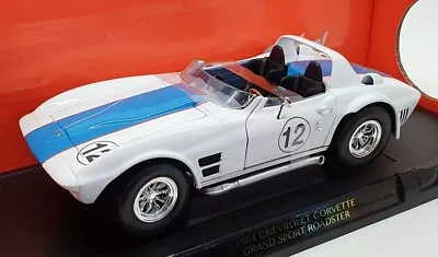 Lucky Diecast 1/18 Scale 92698 - 1964 Chevrolet Corvette Grand Sport - White • $105.29