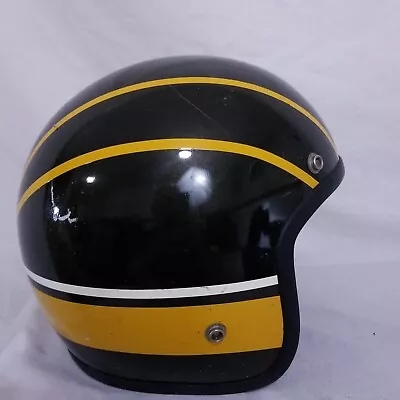 Vintage Premier 1 Motorcycle Helmet Metal Flake Open Face Racing Safety Striped • $149.99