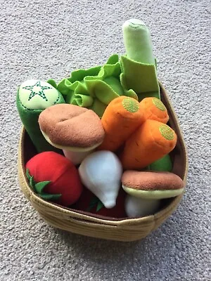 IKEA DUKTIG Soft Pretend Toy Food Vegetables - Washable Kitchen Set For Kids VGC • £9