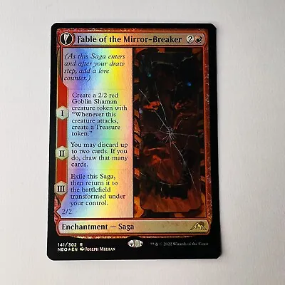 Magic The Gathering Mtg Foil Fable Of The Mirror-Breaker Neon Dynasty Rare • £22