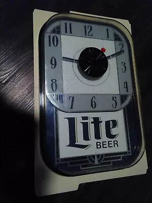 👍Super Nice Vintage Miller Lite Beer 15×10  Clock Is Functional Is Wall Hanger • $37