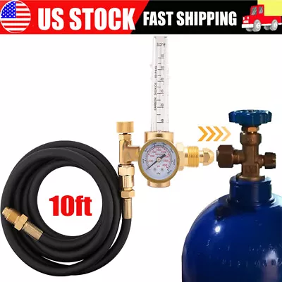 Argon CO2 Mig Tig Flow Meter Regulator Welding Gas Welder Gauge With 10'Gas Hose • $33