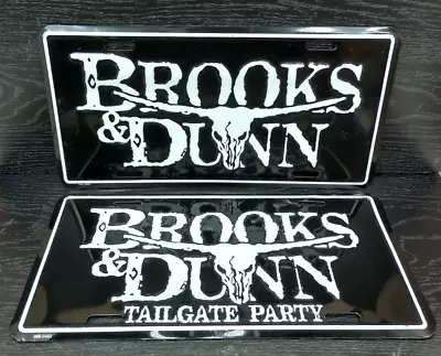 Lot Of 2 Brooks & Dunn Tailgate Party License Plate Auto Tags Longhorn Vintage • $35.55
