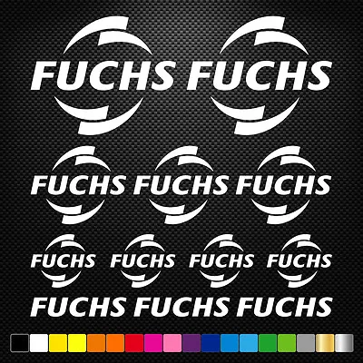 FITS 12x FUCHS Vinyl Decal Stickers Sheet Motorcycle Sponsors Auto Tuning • £8.49