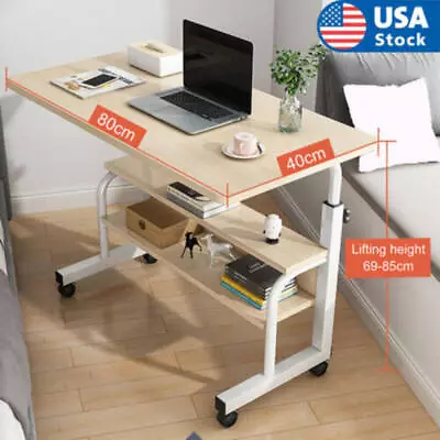 Height Adjustable Laptop Desk Mobile Standing Laptop Cart Office Supplies  • $49.99