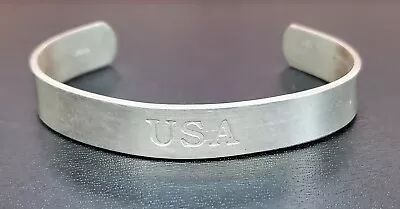 Vintage USA Troops Bracelet Cuff Metal Art Group 1991 Patriotic • $50