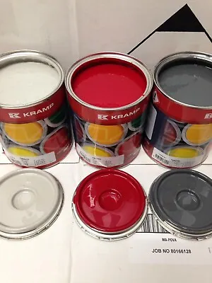 £103.99 • Buy Takeuchi Digger Red Light Grey Dark Grey Enamel Excavator Paint Set 1 Litre Tins